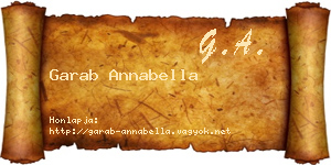 Garab Annabella névjegykártya